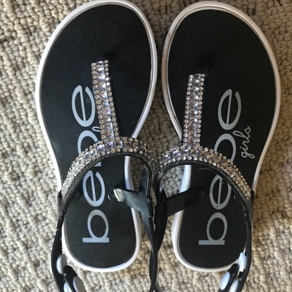 bebe rhinestone sandals